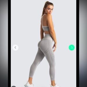 DYE Scrunch Seamless Crop top and leggings  - Grey Marl